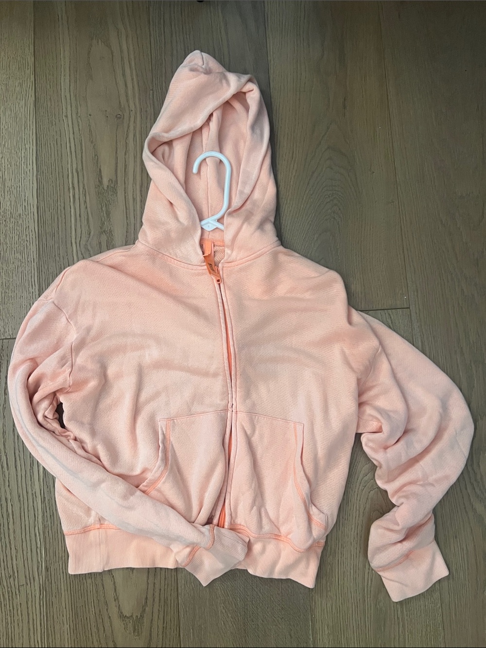 SKIMS Peach Zip-Up Hoodie